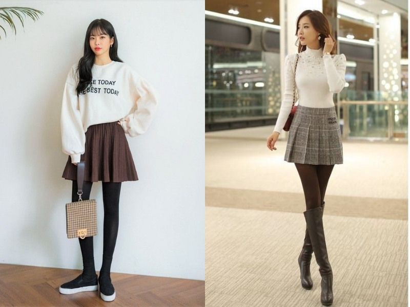 mặc váy mùa đông không lạnh