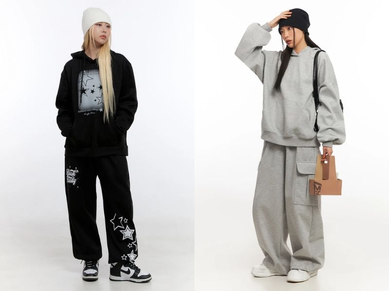 phối áo hoodie cho người lùn