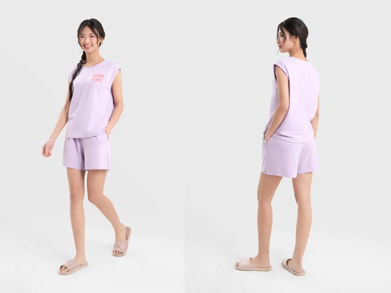bộ đồ mặc ở nhà cho phụ nữ trung niên bộ đồ mặc ở nhà cho phụ nữ trung niên