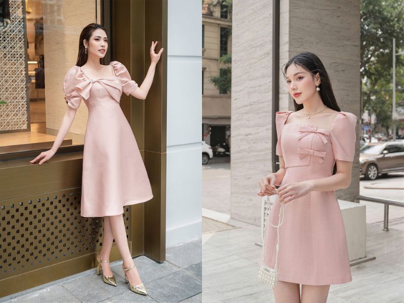 phối đồ đi đám cưới cho nữ lùn