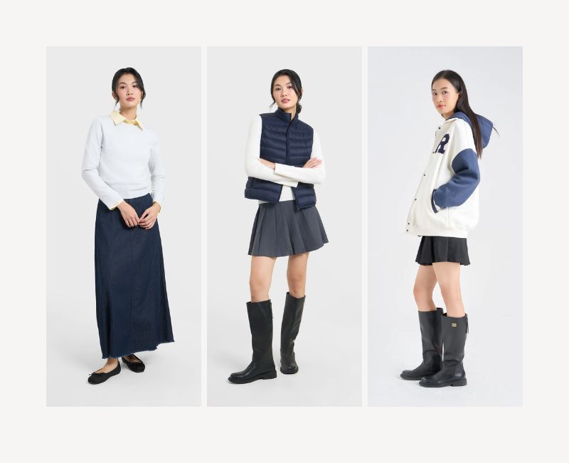 chọn chất liệu váy mùa đông phù hợp