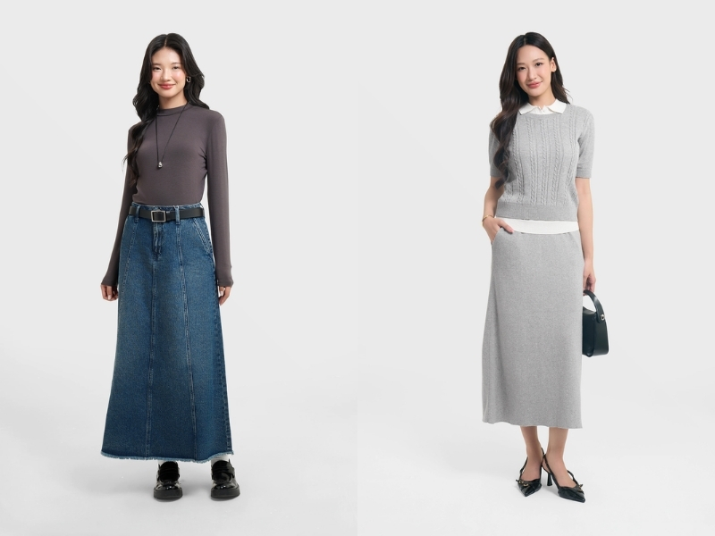 mặc váy mùa đông không lạnh