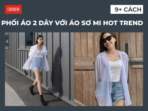 Phối áo 2 dây với sơ mi