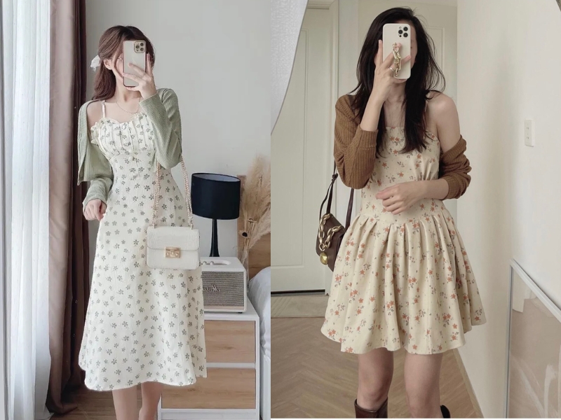 phối đồ với áo len cardigan ngắn phối đồ với áo len cardigan ngắn
