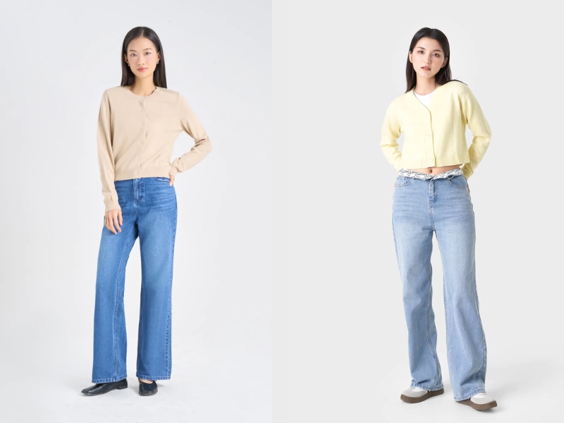 phối đồ với áo len cardigan ngắn phối đồ với áo len cardigan ngắn