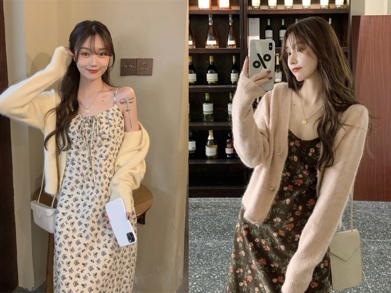 cách mix áo cardigan ngắn cách mix áo cardigan ngắn
