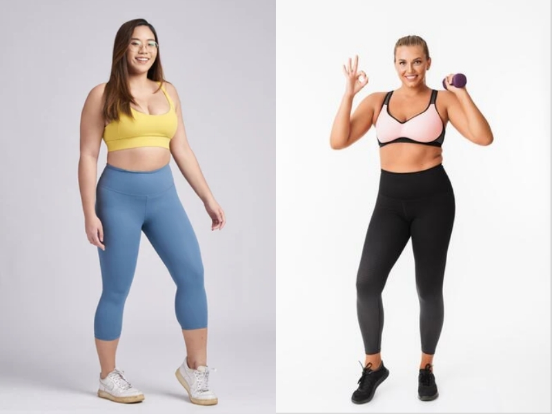 phối đồ với quần legging cho người mập