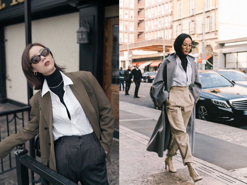 phối đồ layer nữ