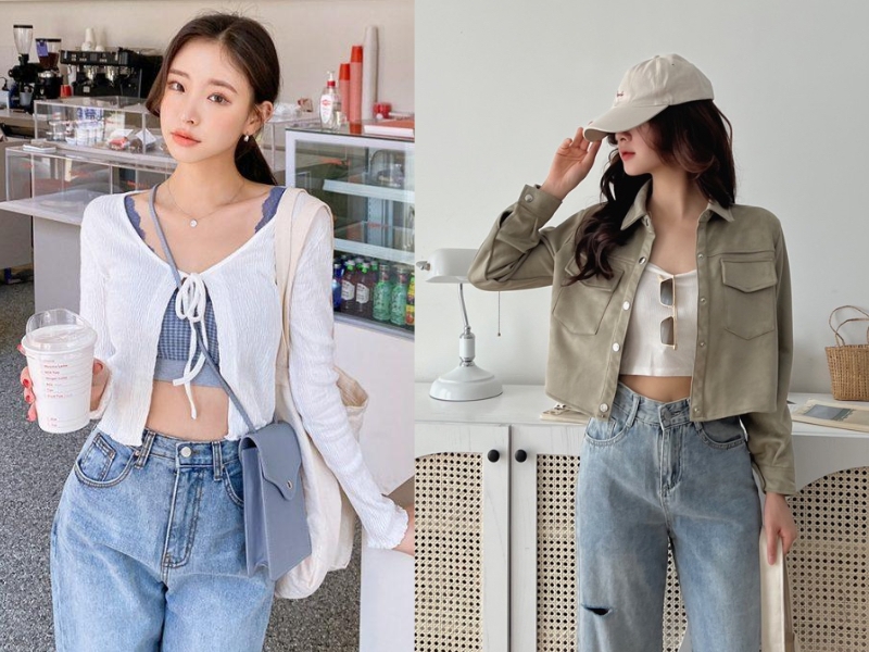 mix áo khoác croptop mix áo khoác croptop