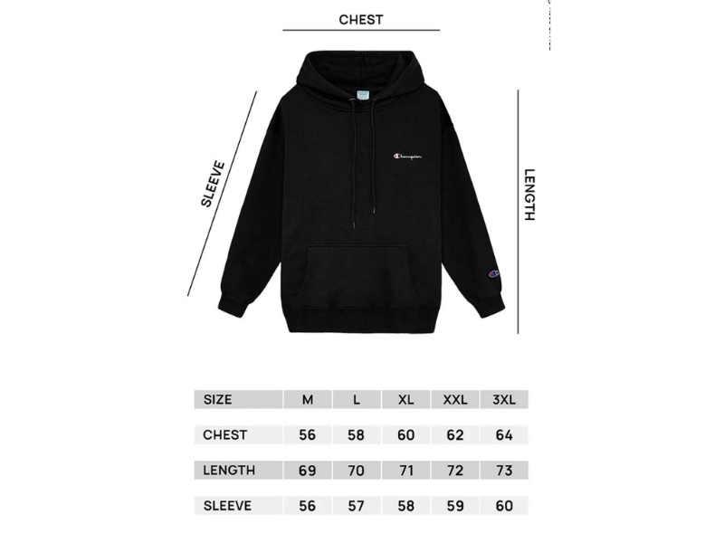 size áo hoodie nam
