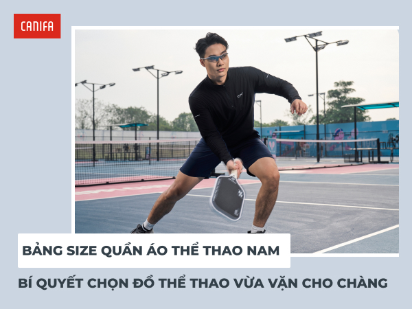 bảng size quần áo thể thao nam