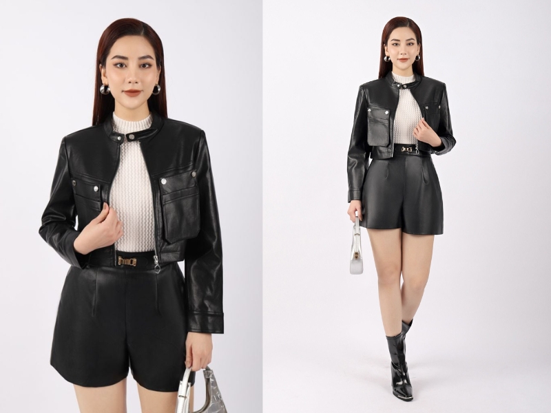 cách phối đồ với áo khoác len croptop cách phối đồ với áo khoác len croptop