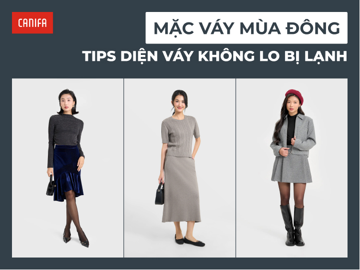mặc váy mùa đông