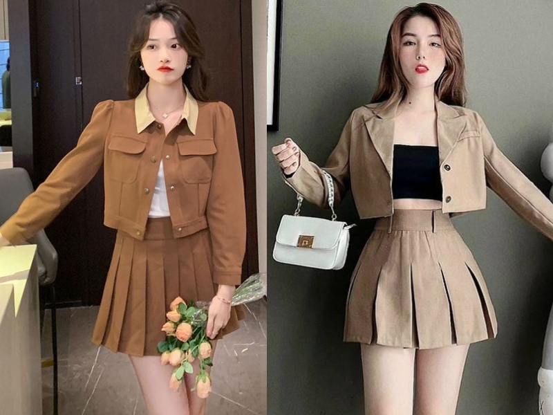 cách phối đồ với áo khoác len croptop cách phối đồ với áo khoác len croptop