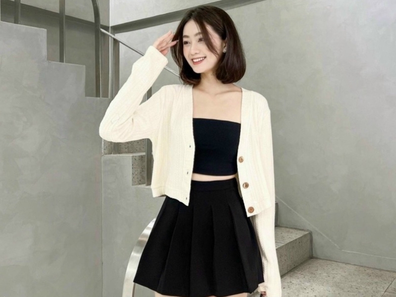 phối đồ với áo khoác croptop phối đồ với áo khoác croptop