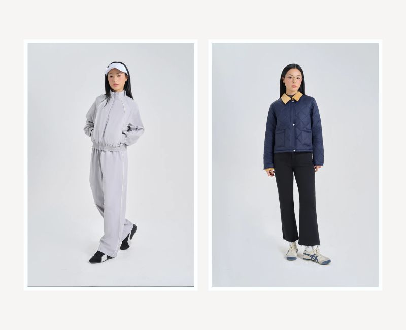 phối đồ với áo khoác da croptop áo khoác croptop nữ canifa