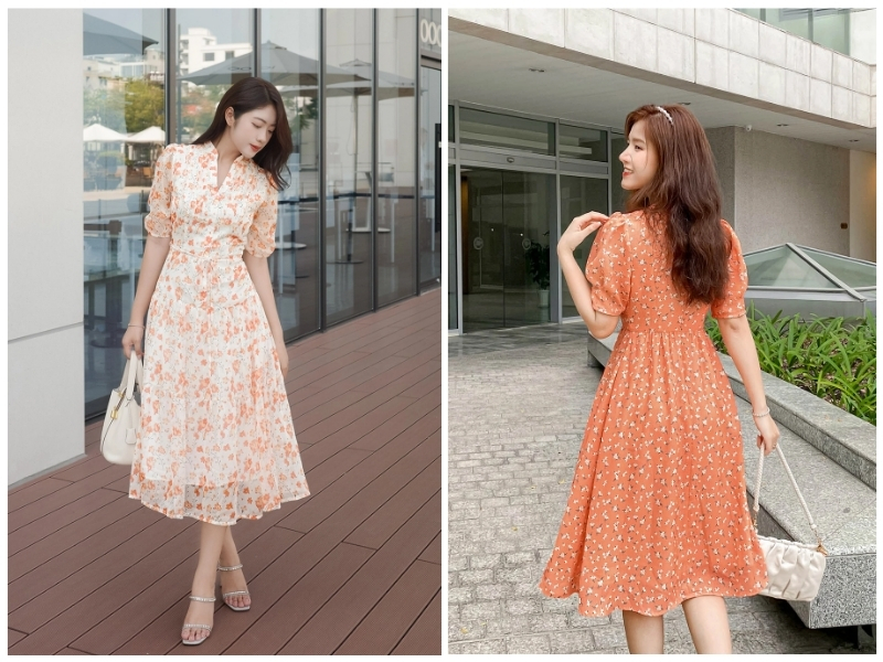 các kiểu đầm hoa nhí đẹp