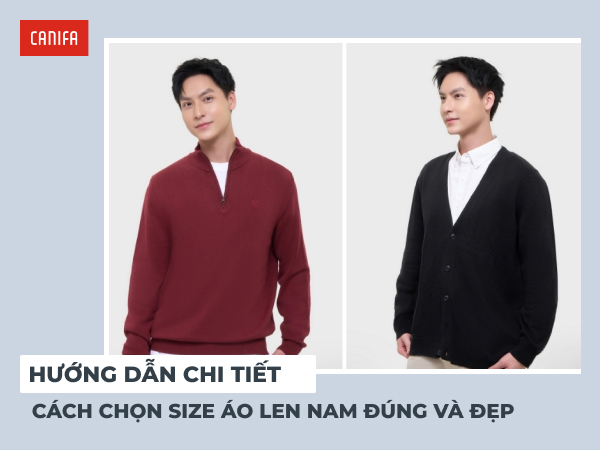 cách chọn size áo len nam