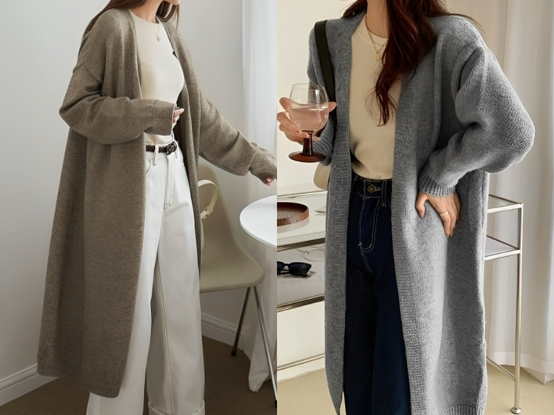 nên chọn form dáng cardigan suông vừa phải