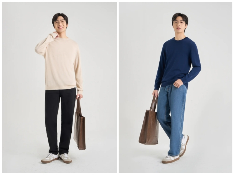 cách phối đồ với áo sweater nam
