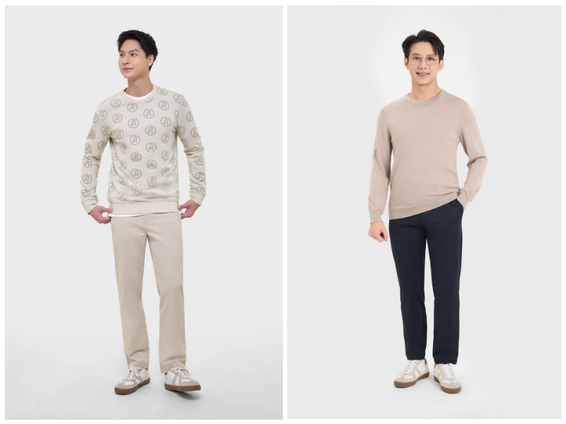 cách phối đồ với áo sweater nam