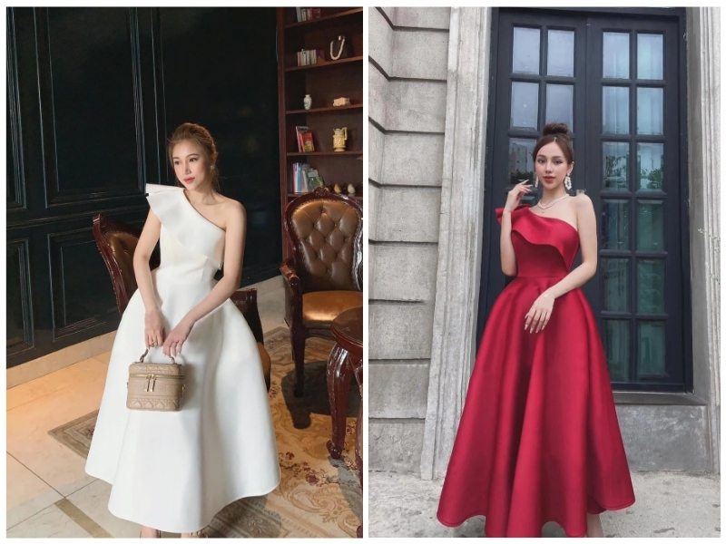 cách phối đồ với chân váy dài đi tiệc