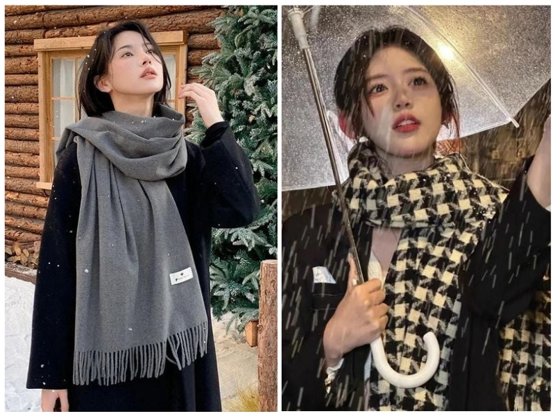 cách quàng khăn len dài