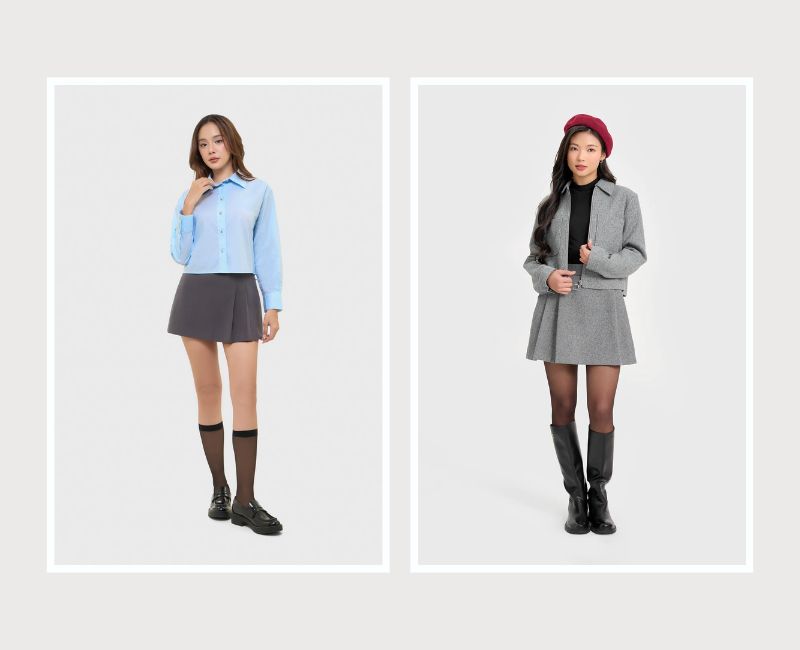 phối đồ theo tone lạnh hoặc tone ấm