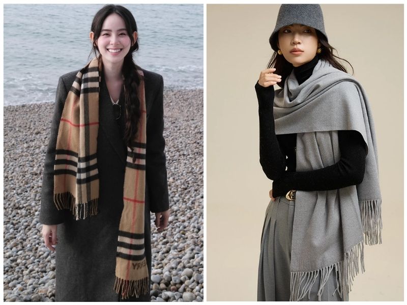 khăn len màu gì dễ phối đồ