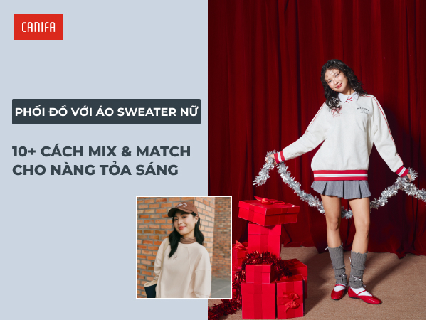 phối đồ với áo sweater nữ