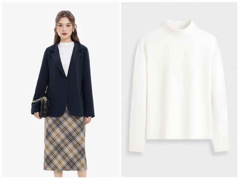 phối đồ với áo sweater nữ