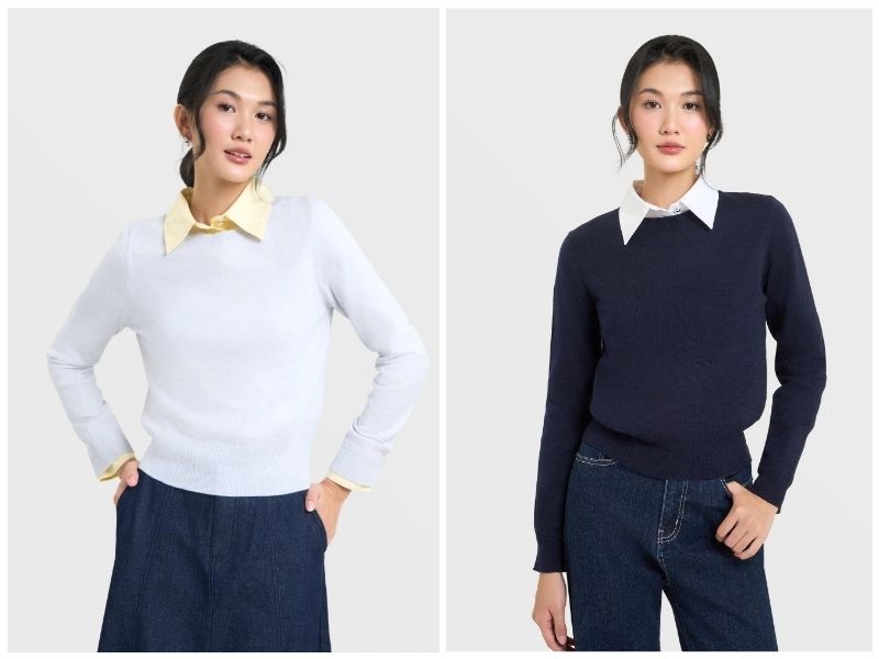 phối đồ với áo sweater nữ