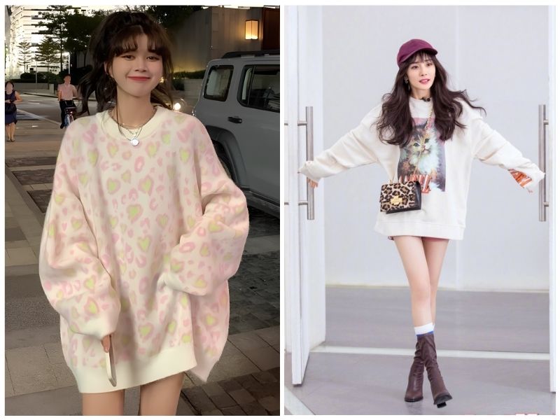 phối đồ với áo sweater nữ