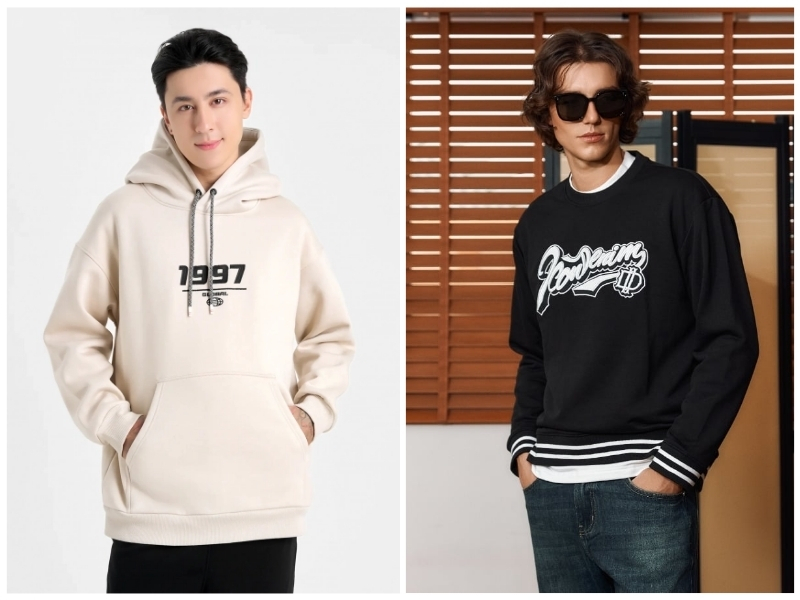 sự khác biệt giữa hoodie và sweater