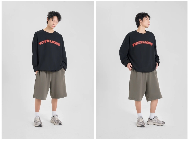 áo nỉ mặc với quần gì