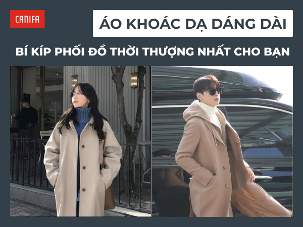 phối áo khoác dạ dáng dài