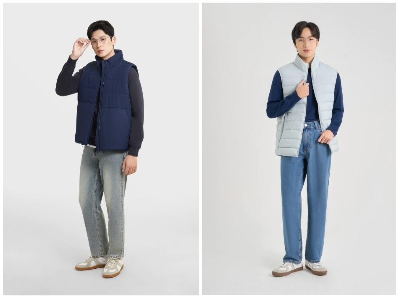 phối đồ với áo gile nam