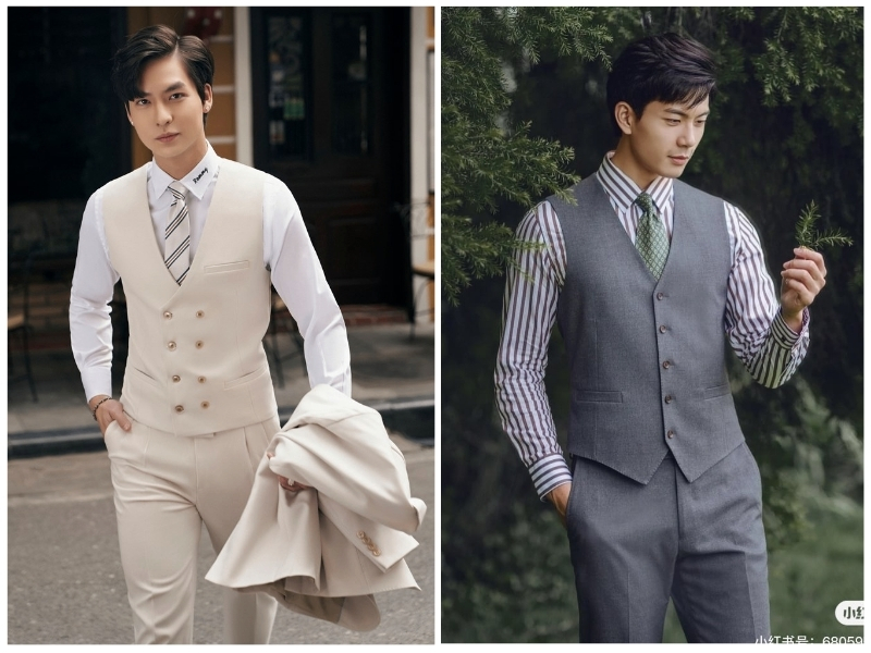 phối đồ với áo gile nam