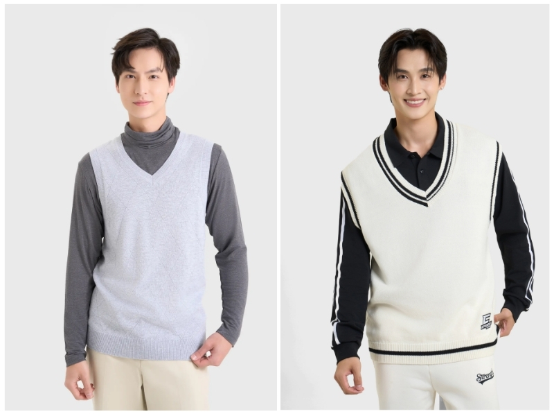 phối đồ với áo gile nam