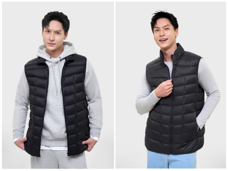 phối đồ với áo gile nam