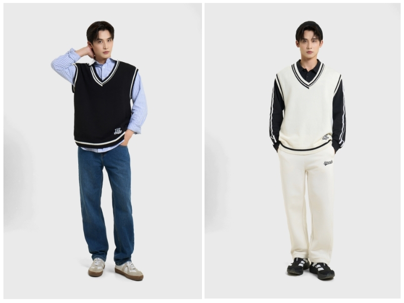 phối đồ với áo gile nam