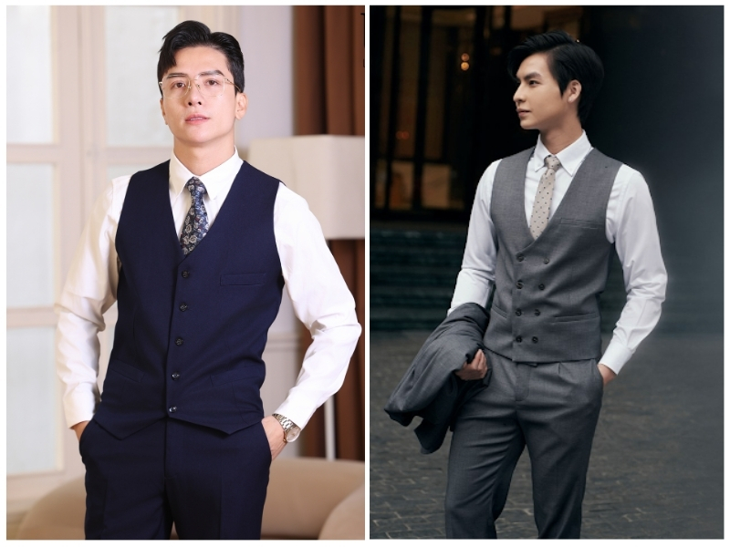 phối đồ với áo gile nam