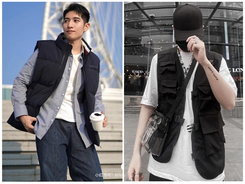 phối đồ với áo gile nam