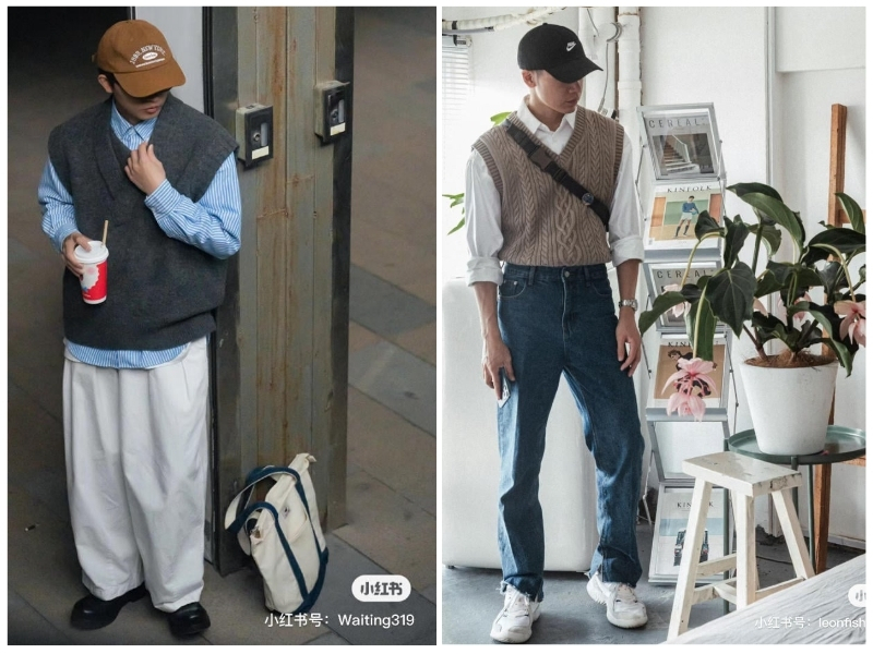 phối đồ với áo gile nam