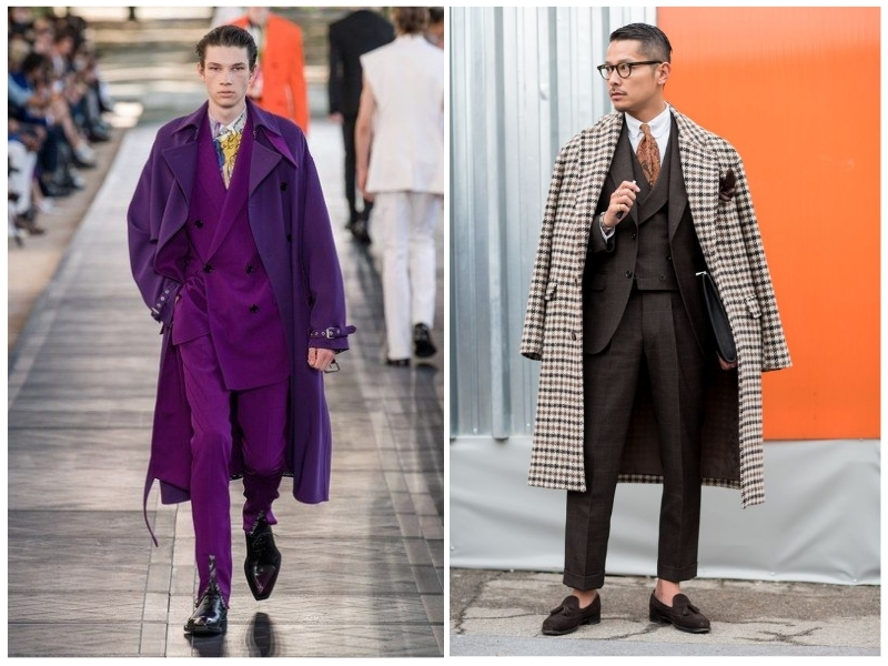 phối đồ với áo khoác dài