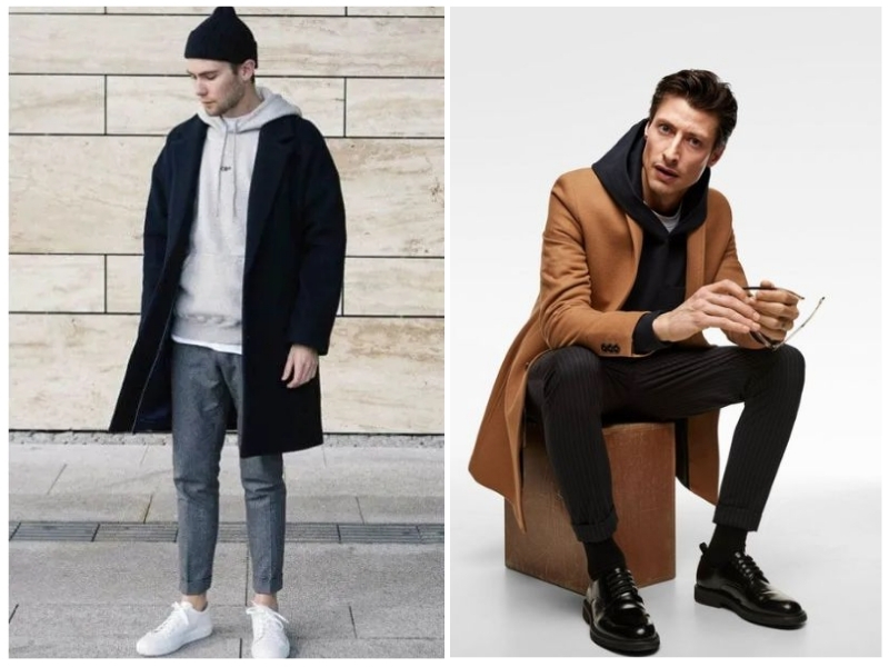 phối đồ với áo khoác dài