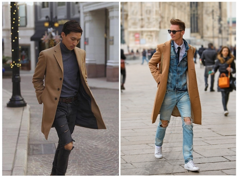 phối đồ với áo khoác dài