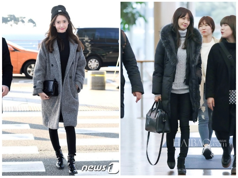 phối đồ với áo khoác dài