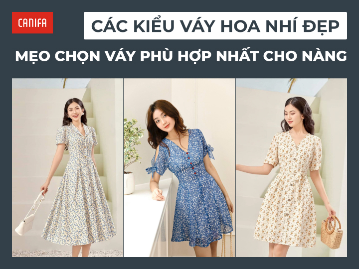 các kiểu váy hoa nhí đẹp cho nàng