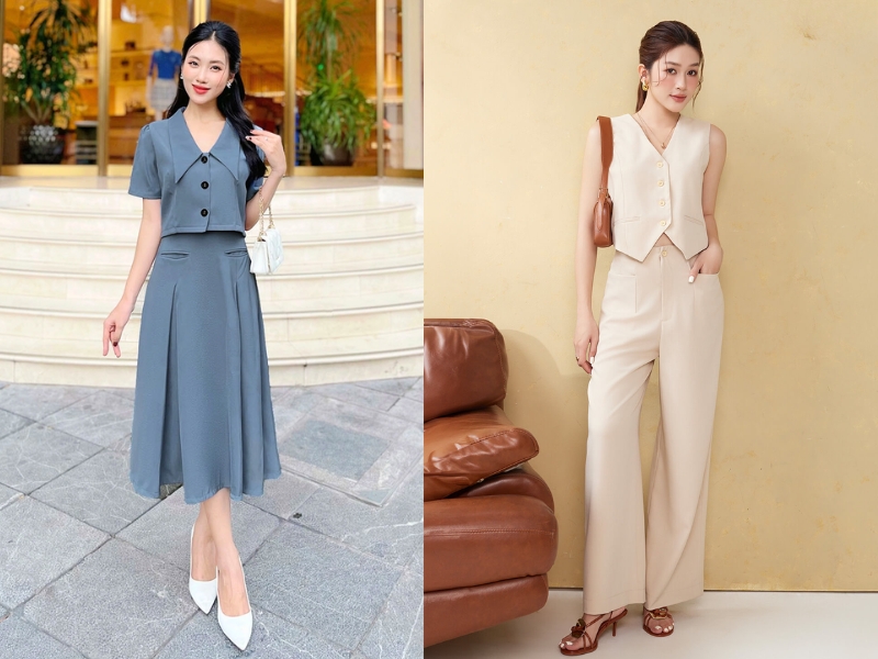 áo croptop công sở